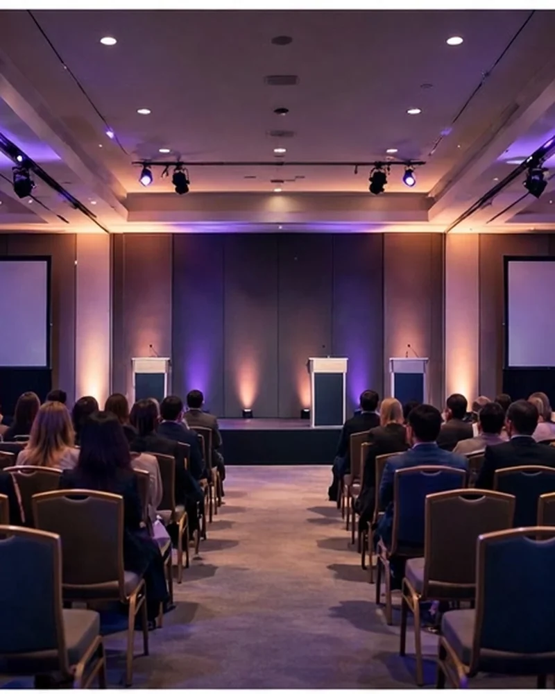 Professional conference and seminar setup