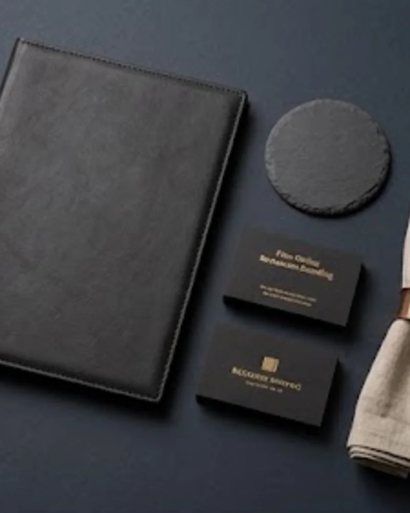 Fine-dining menu and premium print collateral