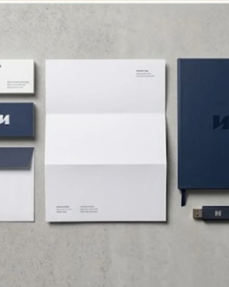 Modern corporate stationery and identity system