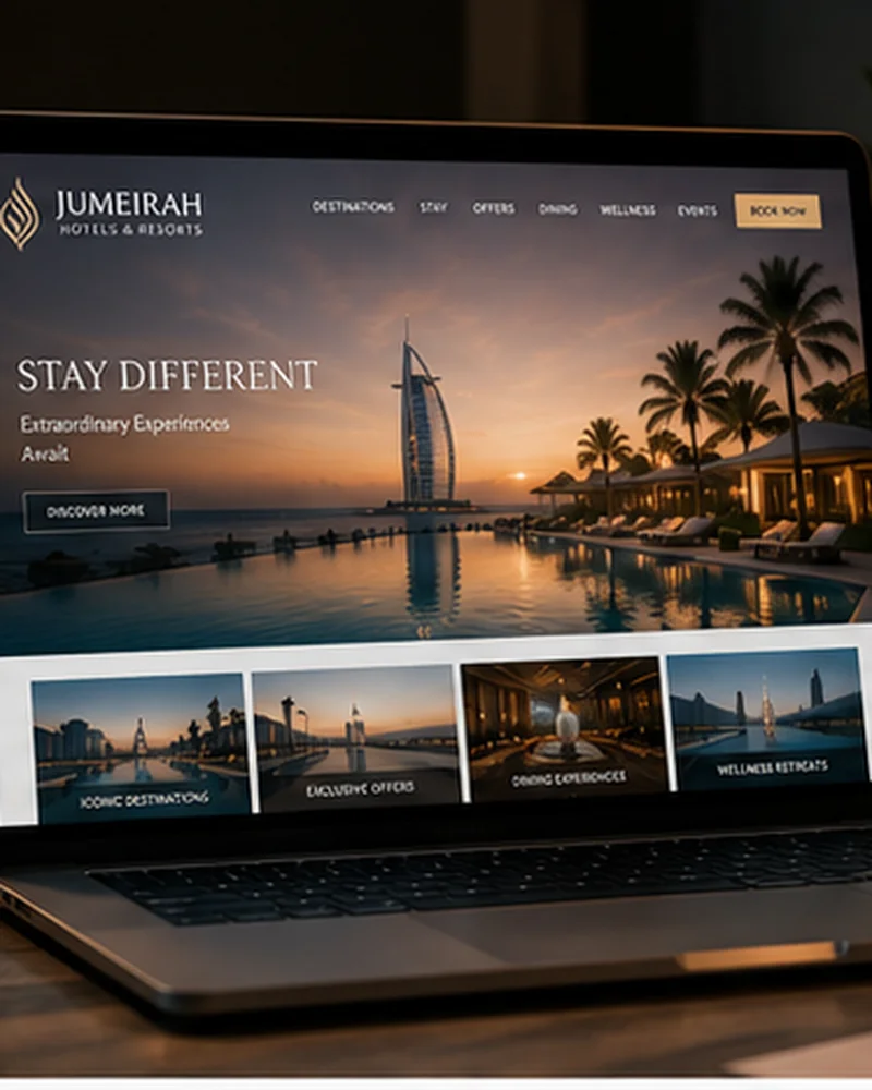 Jumeirah luxury hospitality website