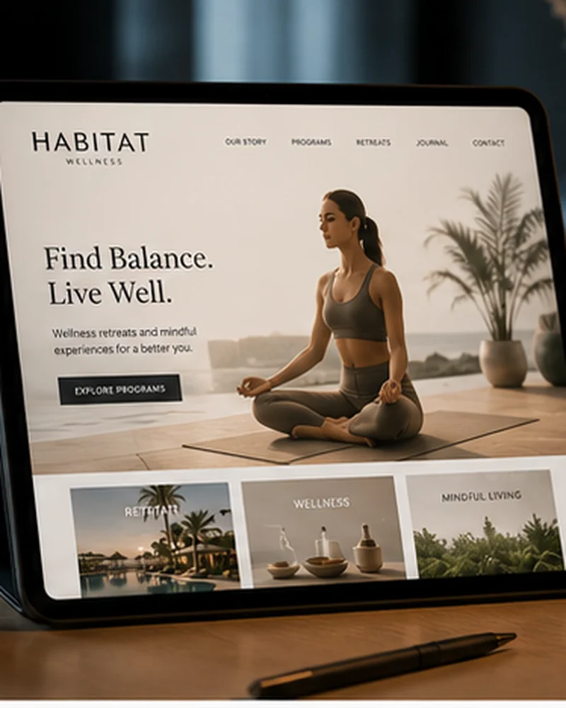 Habitat Wellness website