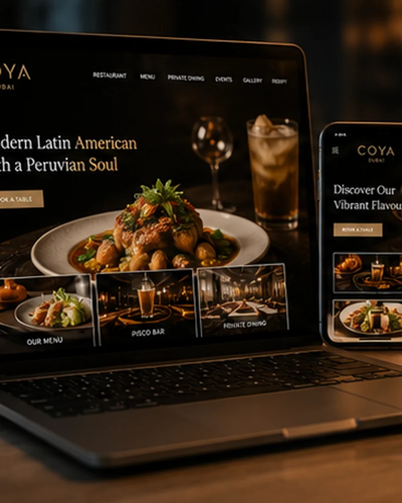 Coya Dubai restaurant website